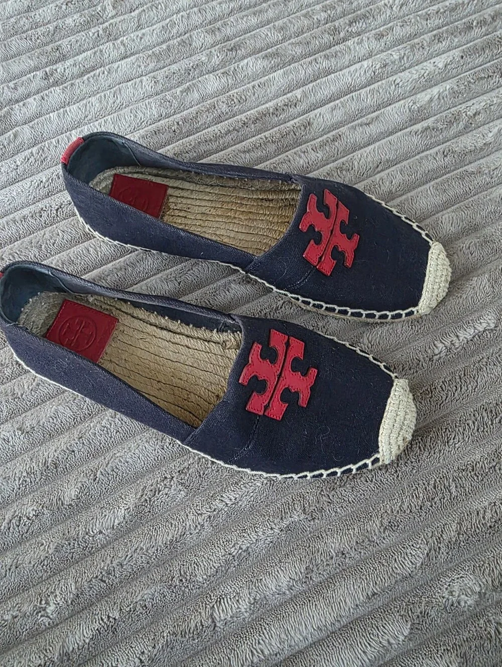 Tory Burch Weston Navy Espadrille Flats 8